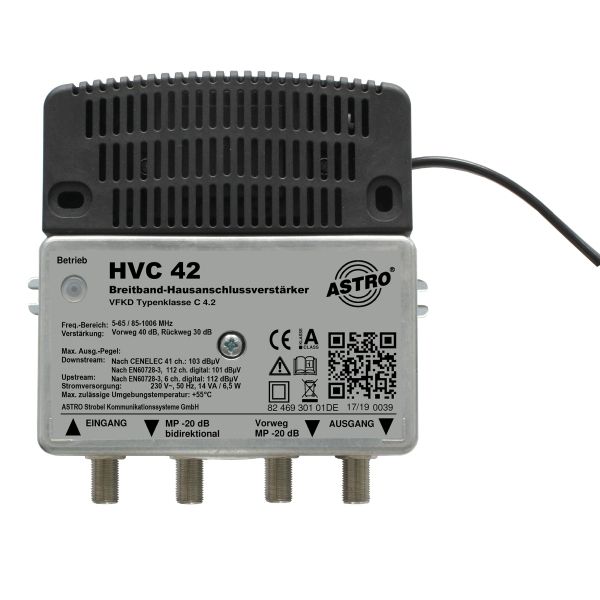 ASTRO Strobel 5 GHz Breitbandverstärker 00217355 Typ HVC 42