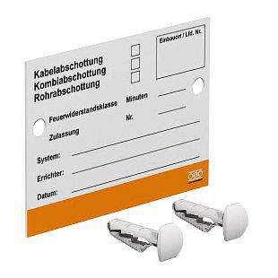 OBO Bettermann 7205425 Typ KS-S DE Kennzeichnungsschild für Abschottungs-Systeme 