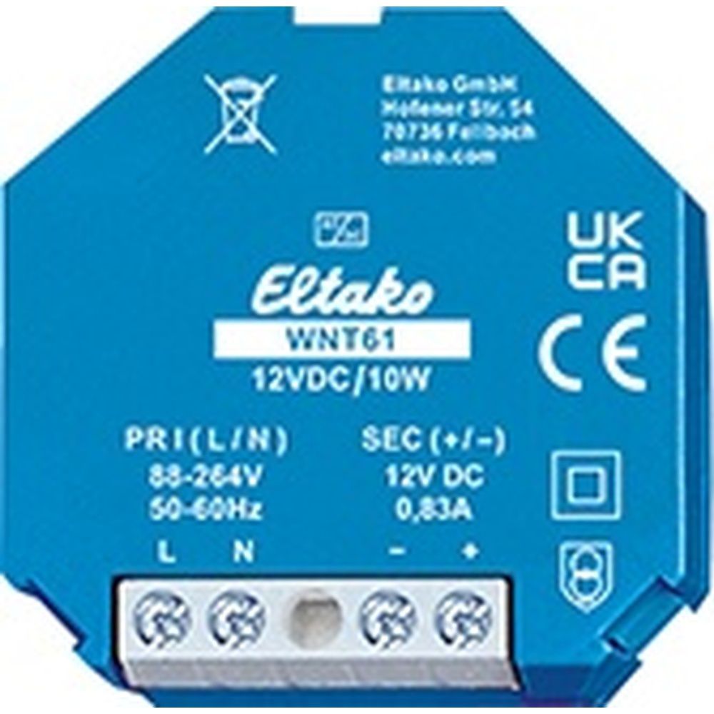 Eltako Weitbereichs Schaltnetzteil 61000264 Typ WNT61-12VDC/10W