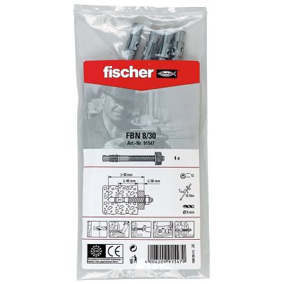 Fischer Bolzenanker 091547 Typ FBN II 8/30 B Preis per VPE von 10 Stück