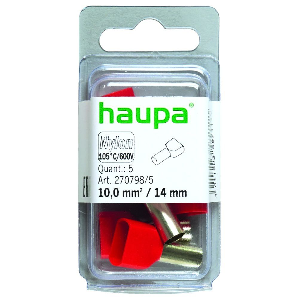 Haupa Twin Aderendhülse 270798/5 Preis per VPE von 5 Stück
