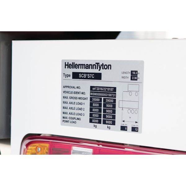 Hellermann Manipulationssichere Typenschilder 596-90002 Typ TAG63.5-50.8T1-SET-1251-CL/SR (500)