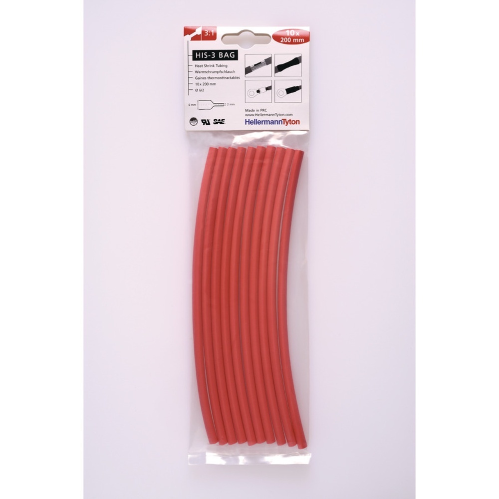 Hellermann Warmschrumpfschlauch 308-30611 Typ HIS-3-BAG-6/2 PO-X RD 10