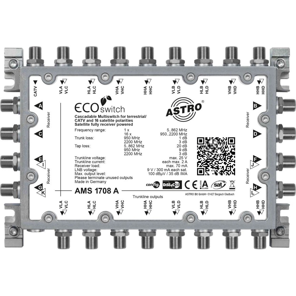 Astro Kaskadierbarer Multischalter 00360442 Typ AMS 1708 A ECO
