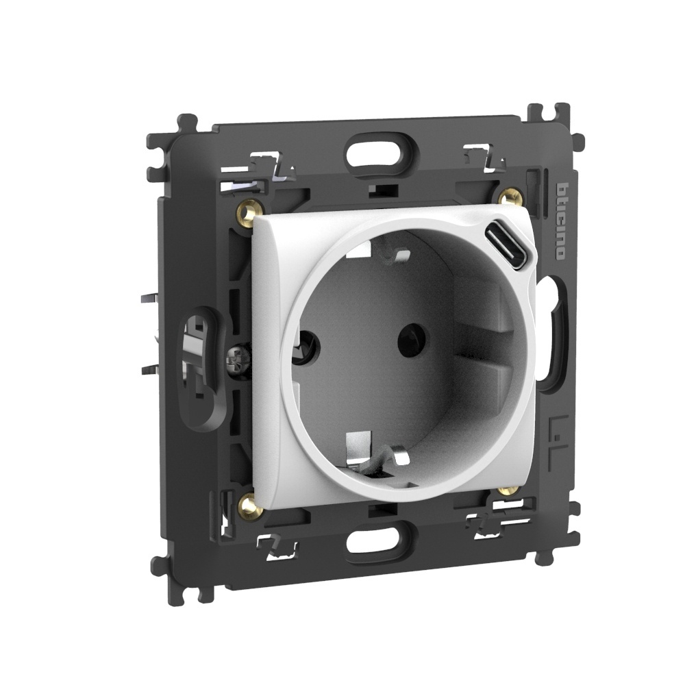 Bticino Schutzkontaktsteckdose N4141USB