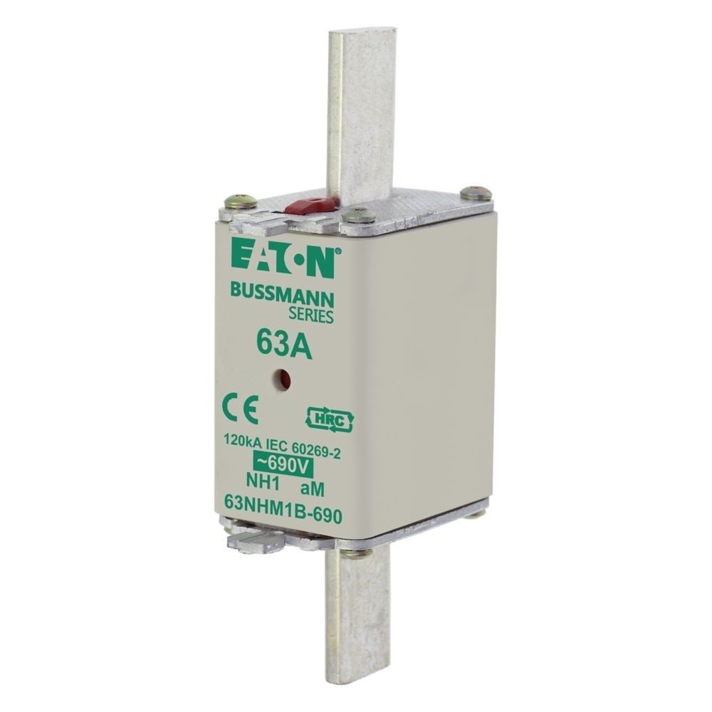Eaton Sicherungseinsatz 63NHM1B-690 Typ NH FUSE 63AMP 690V aM SIZE1 DUAL IND