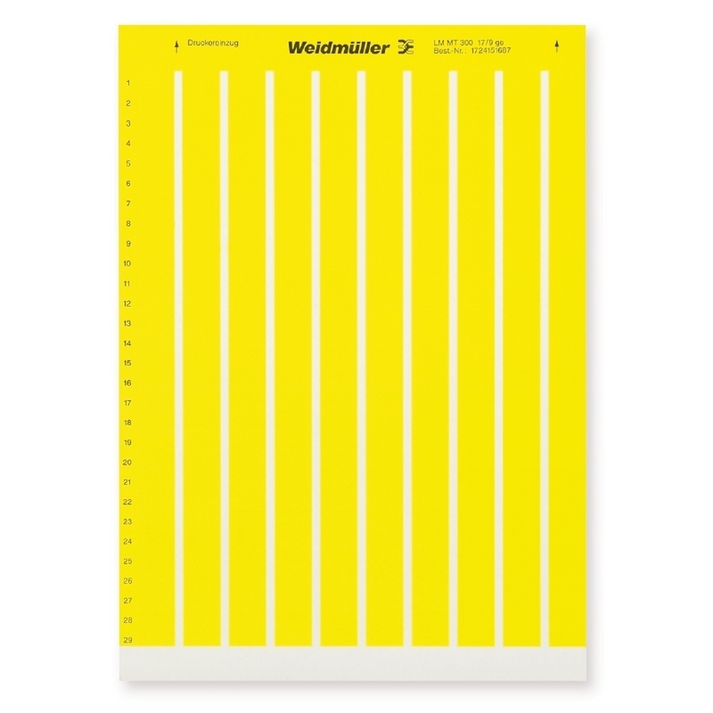 Weidmüller Gerätemarkierung 1724151687 Typ LM MT300 17/9 GE