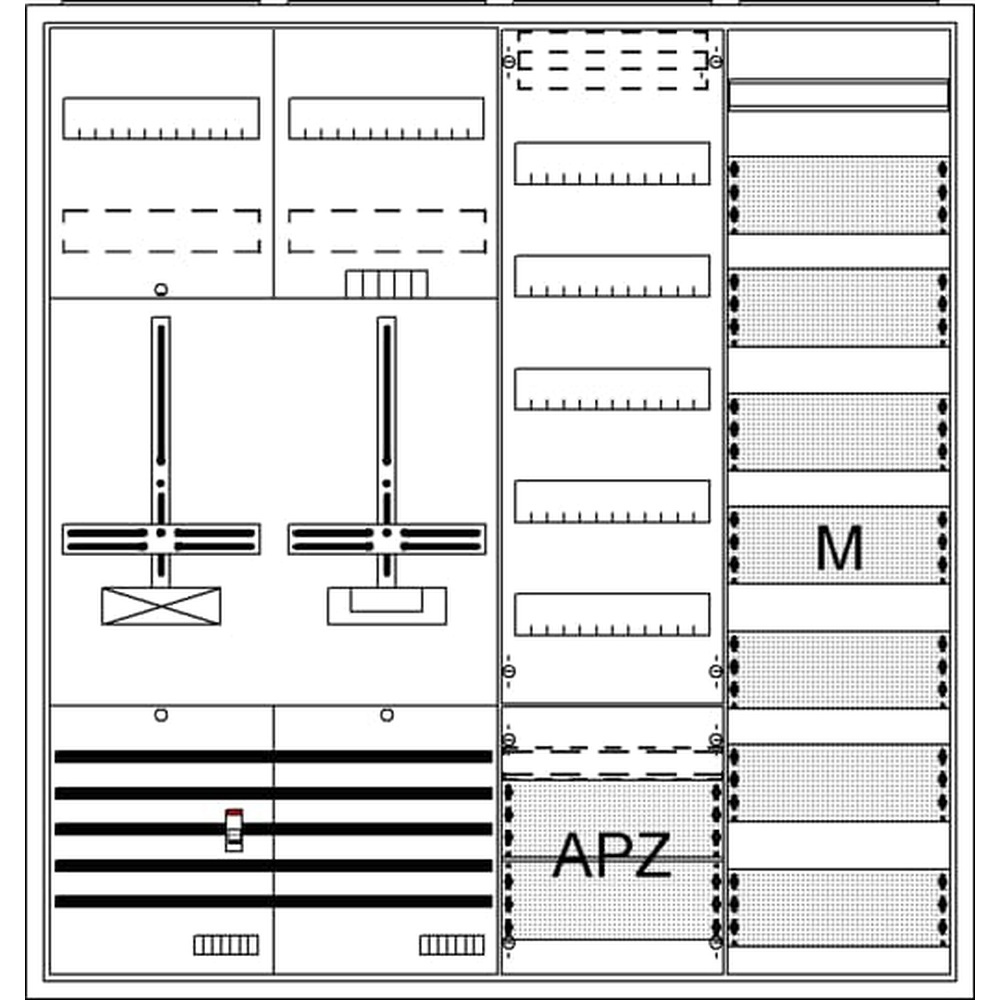 Striebel & John Zählerkomplettschrank 2CPX054272R9999 Typ DA47GE