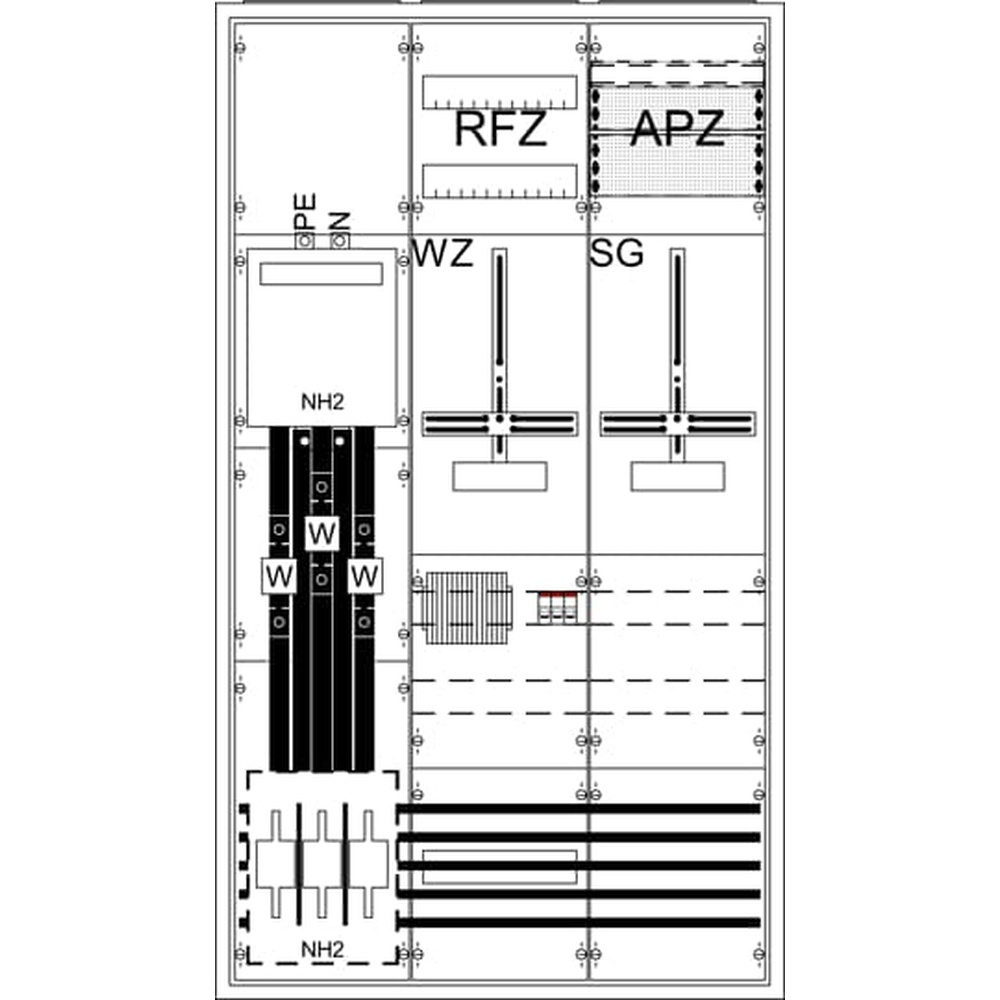 Striebel & John Komplettschrank 2CPX056204R9999 Typ WA39KK51UT