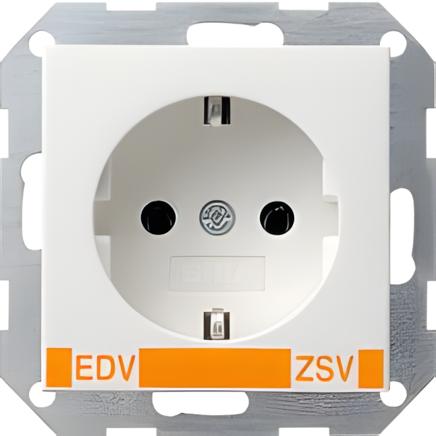 Gira 046427 SCHUKO-Steckdose EDV ZSV Sys55 Rw m Steckdose 1f reinweiß