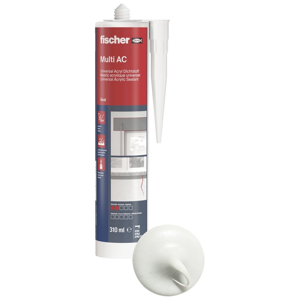 Fischer Acryldichtstoff 053110 Typ DA W (DE/EN)