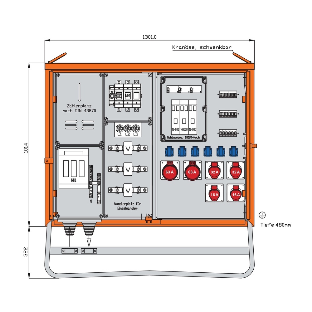 Walther-Werke Anschlussverteiler Schrank WAV0265R1