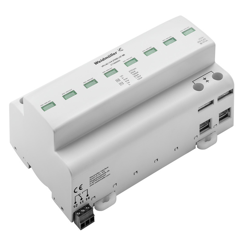 Weidmüller Überspannungsableiter 2774990000 Typ VPU AC I 4 R 275/25 LCF MB