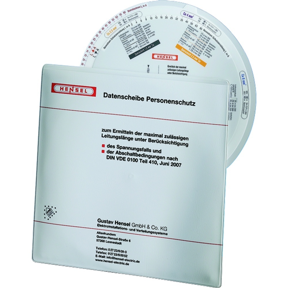 Hensel Datenscheibe Datenscheibe PS-Kupferleiter Nr. 9810702