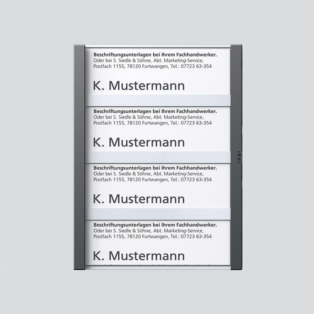 Siedle Namensschild 200029963-00 Typ TM 612-4/BTM 650-04 DG