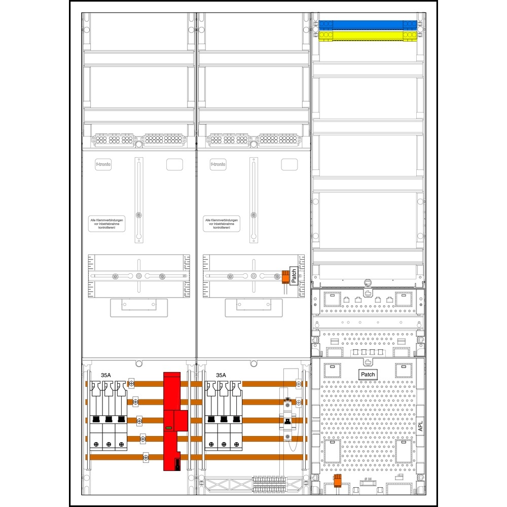 f-tronic Sammelschienenklemmen 7190507 Typ 3HZ732APZRFZ35B6ÜS