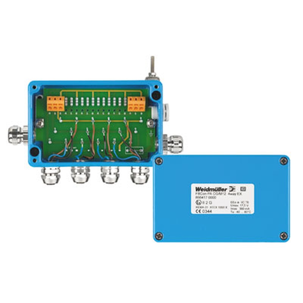 Weidmüller Standardverteiler 8564170000 Typ FBCon PA CG/M12 4way Ex