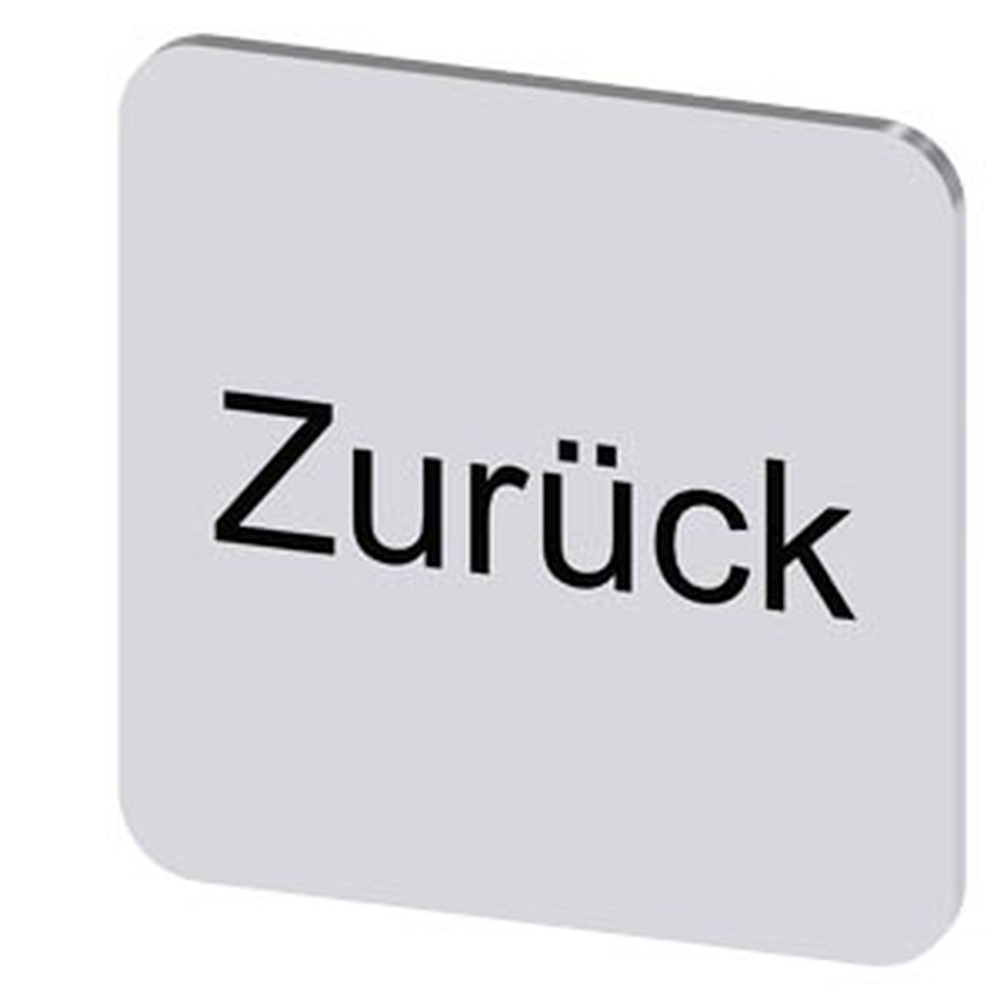 Siemens Bezeichnungsschild 3SU1900-0AF81-0AG0