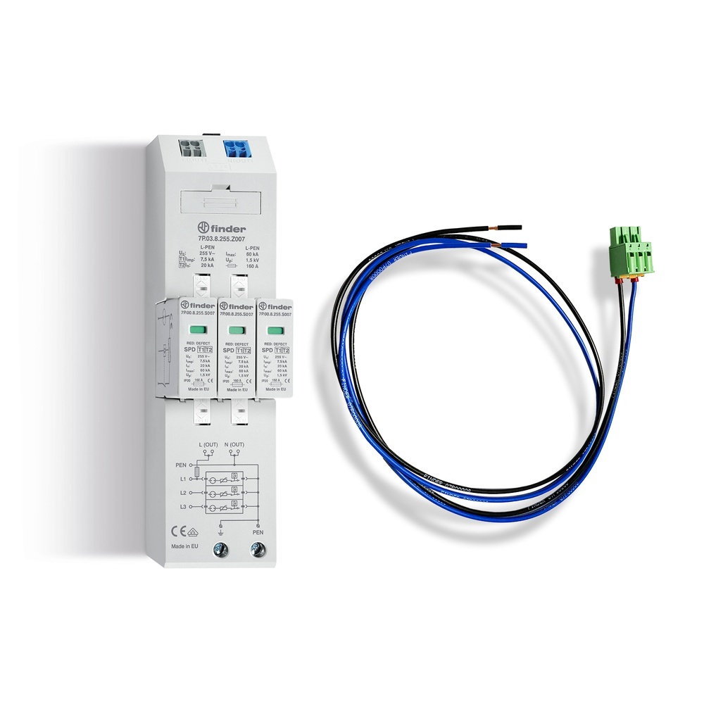 Finder Blitz und Überspannungsableiter 7P.04.8.255.Z007C08