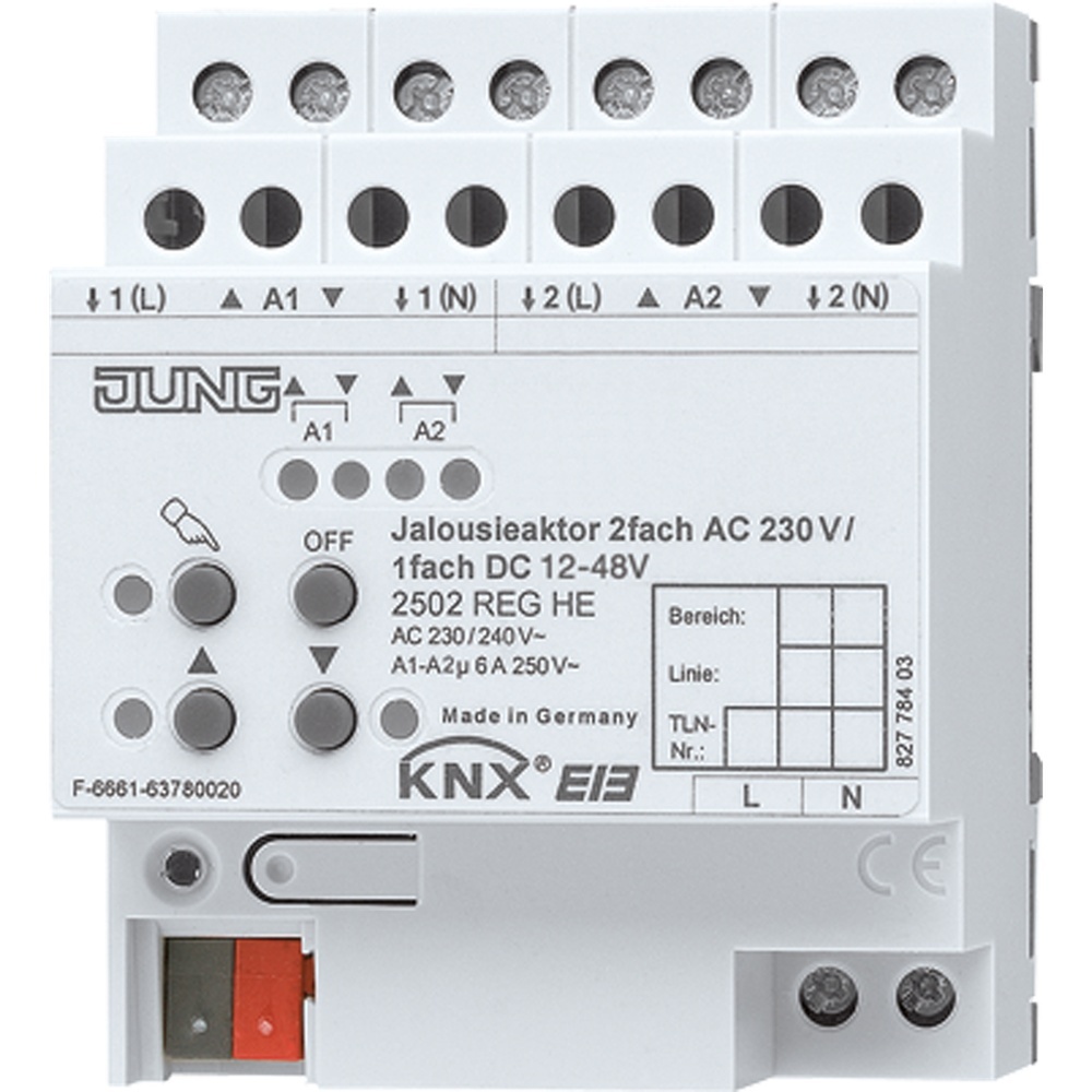 Jung KNX Jalousieaktor 2fach 2502 REGHE