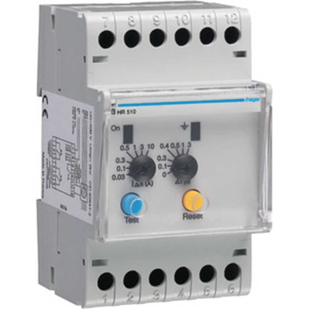 Hager Fehlerstromschutzrelais HR510