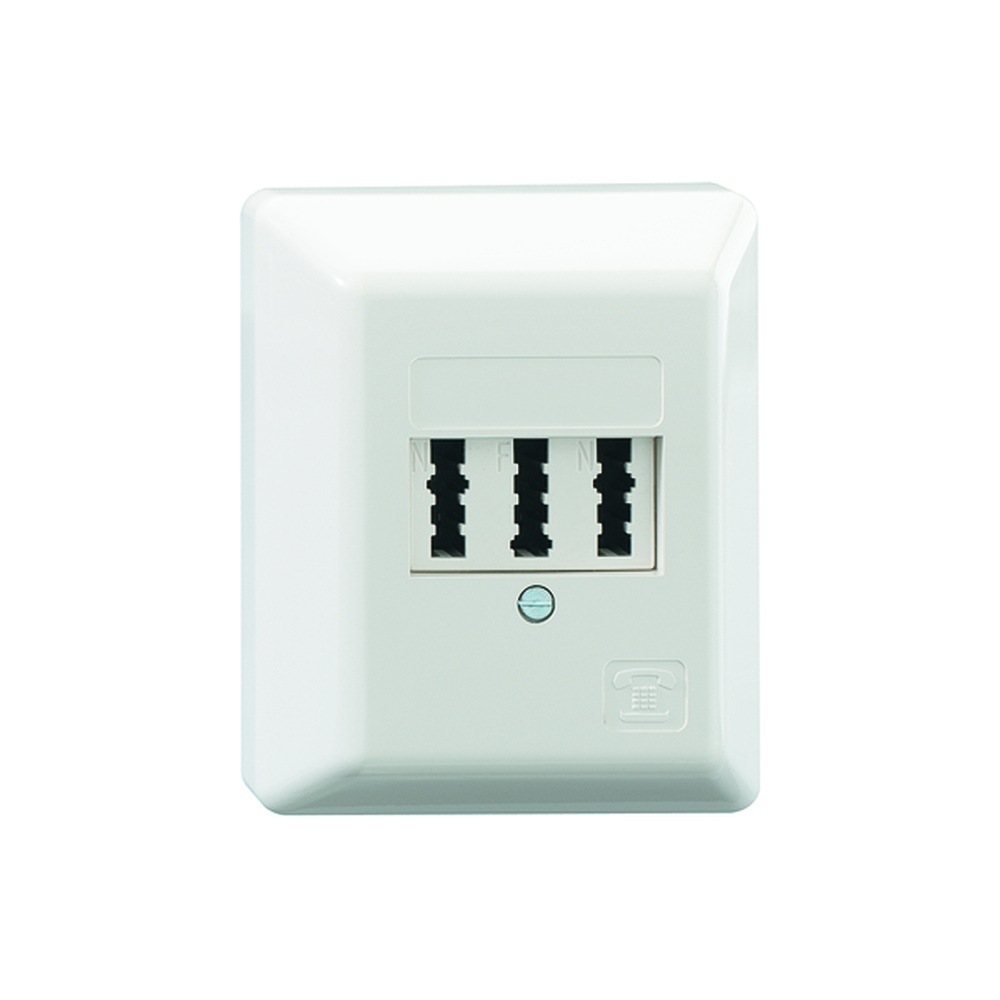Rutenbeck Telefondose 10210109 Typ TAE 3x6 NFN Ap rw