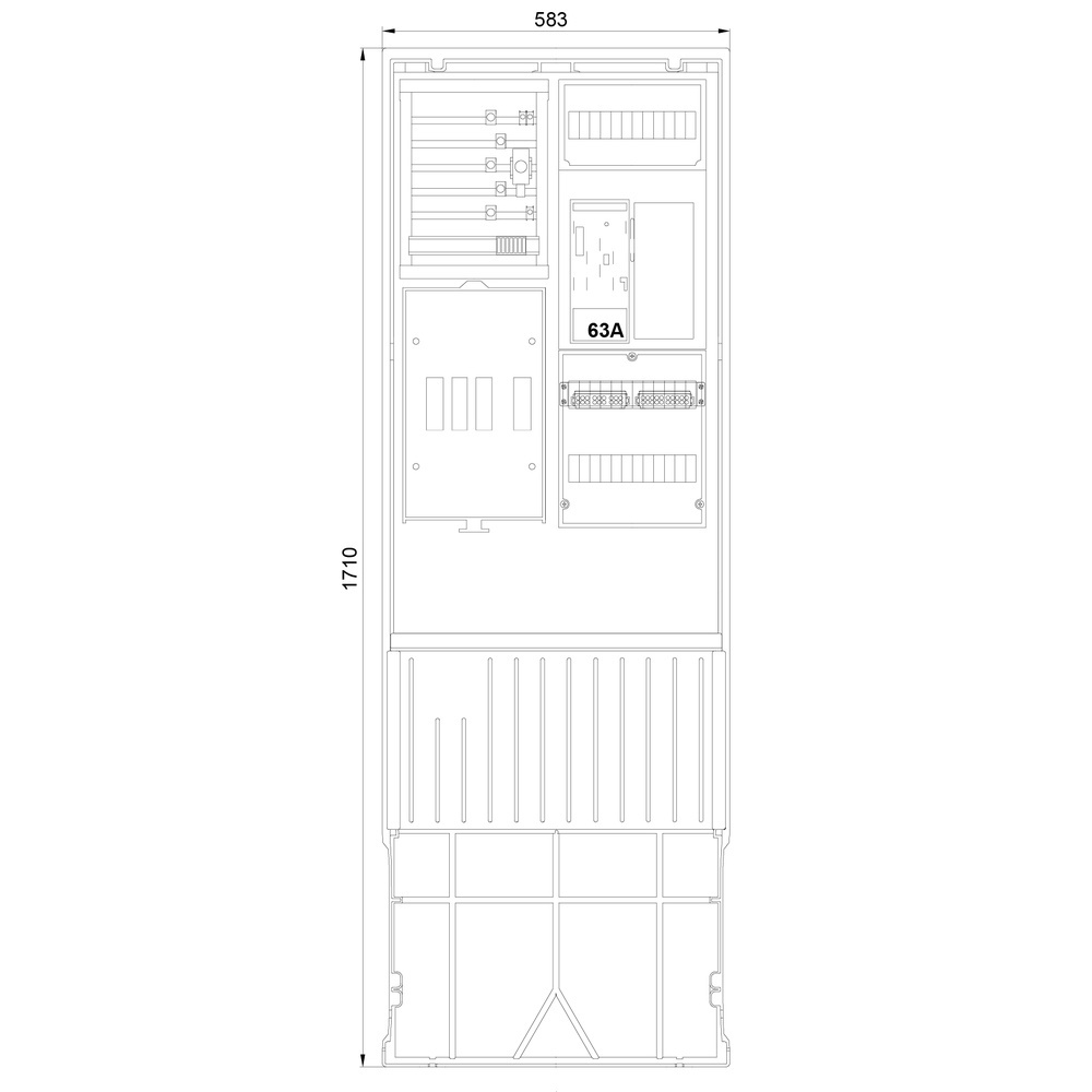 f-tronic Zähleranschlusssäule ZSA172-2-eHZ-TSG-HAK Nr. 7160023
