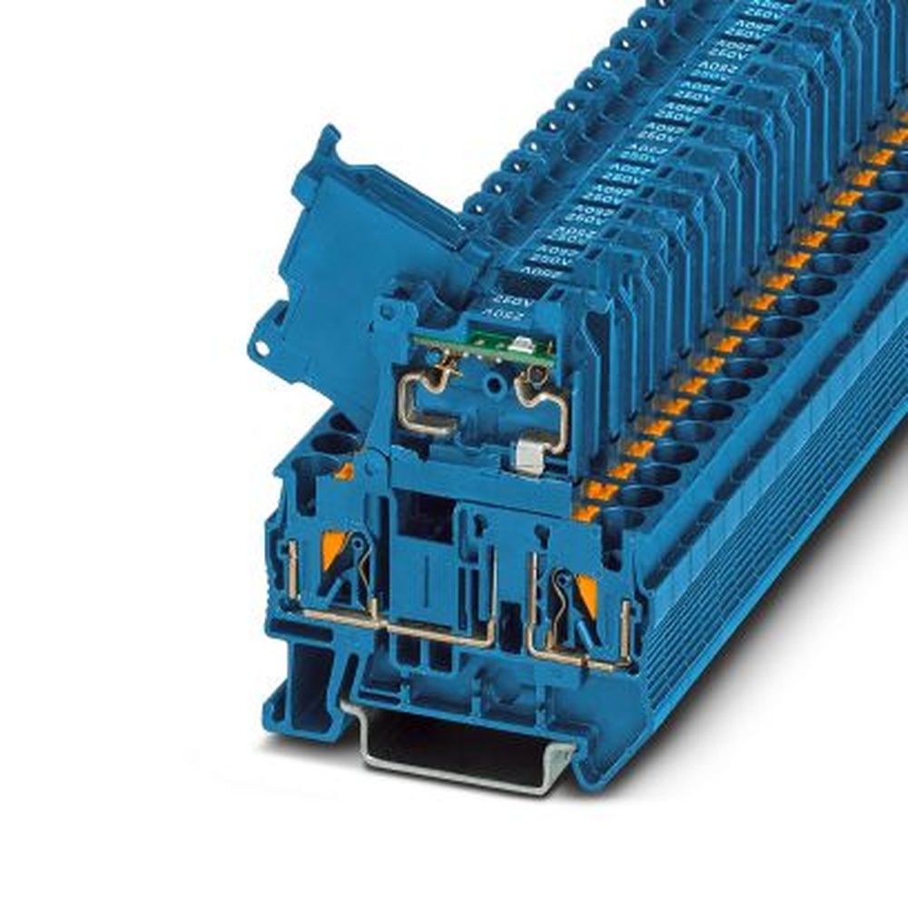 Phoenix Contact Sicherungsreihenklemme 3211908 Typ PT 4-HESILA 250 (5X20) BU/BU