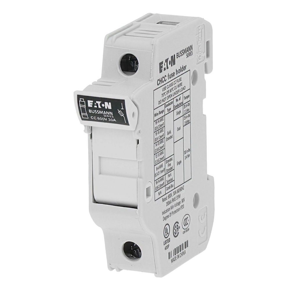 Eaton Sicherungshalter CHCC1DU Typ 1Pole 30A 600V MFH For 10X38 Class CC