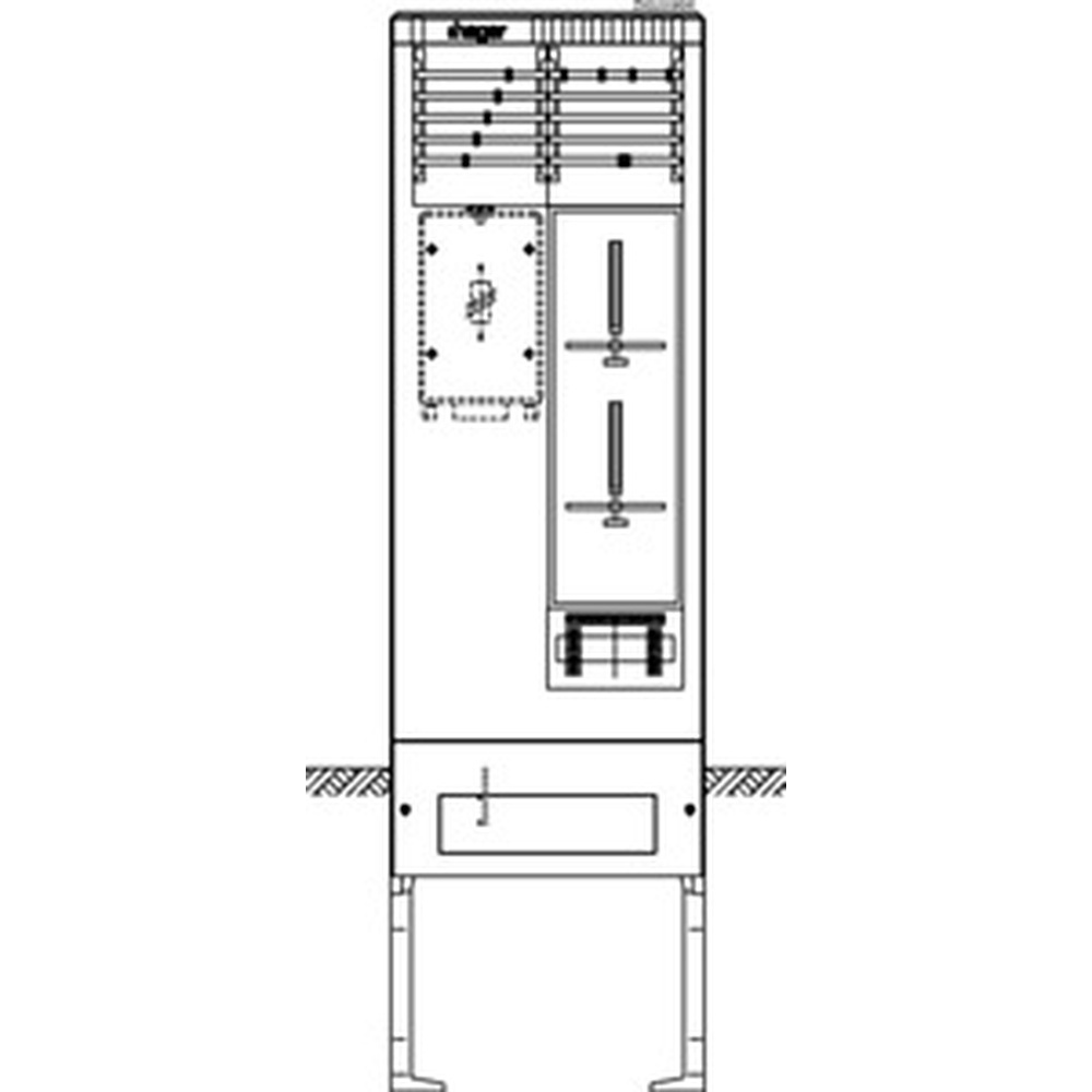 Hager Zähleranschlusssäule ZAS205KH1