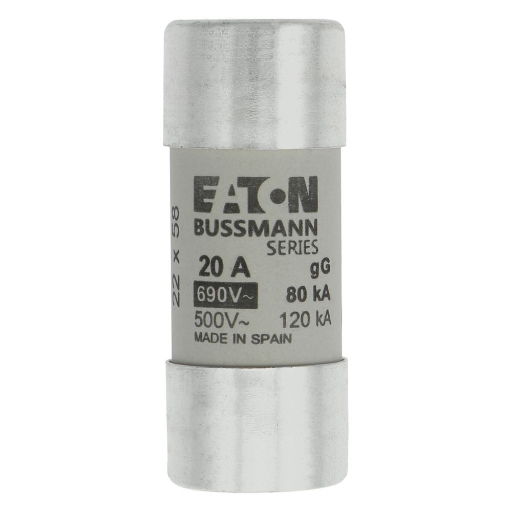 Eaton Sicherungseinsatz C22G20 Typ CYLINDRICAL FUSE 22 x 58 20A GG 690V AC