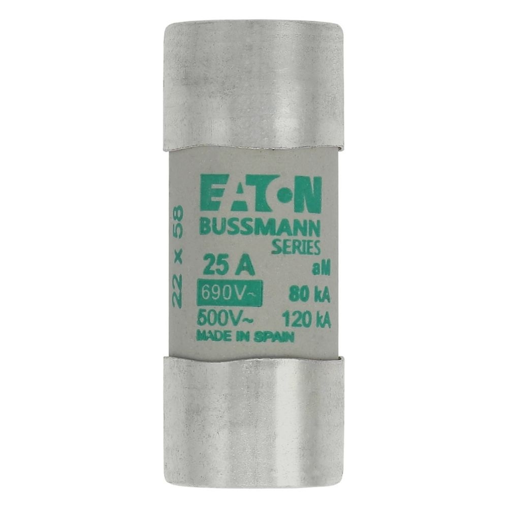 Eaton Sicherungseinsatz C22M25 Typ CYLINDRICAL FUSE 22 x 58 25A AM 690V AC