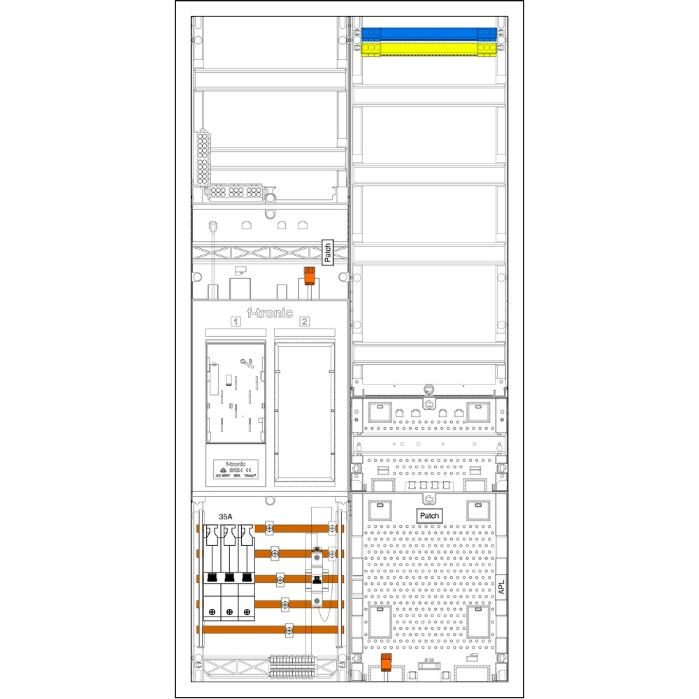 f-tronic Sammelschienenklemmen 7195145 Typ EHZ721APZRFZ35B10