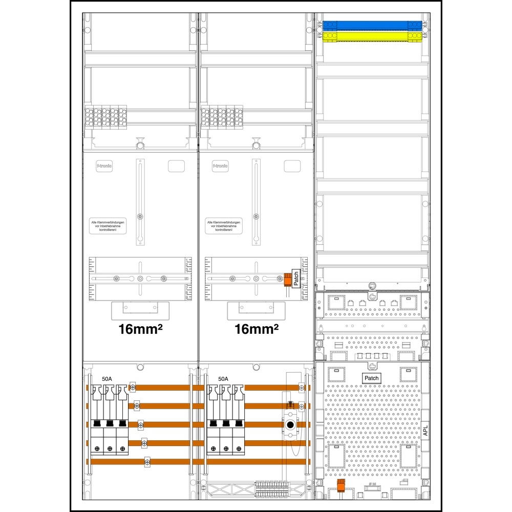 f-tronic Sammelschienenklemmen 7190609 Typ 3HZ732APZRFZ50D01-16