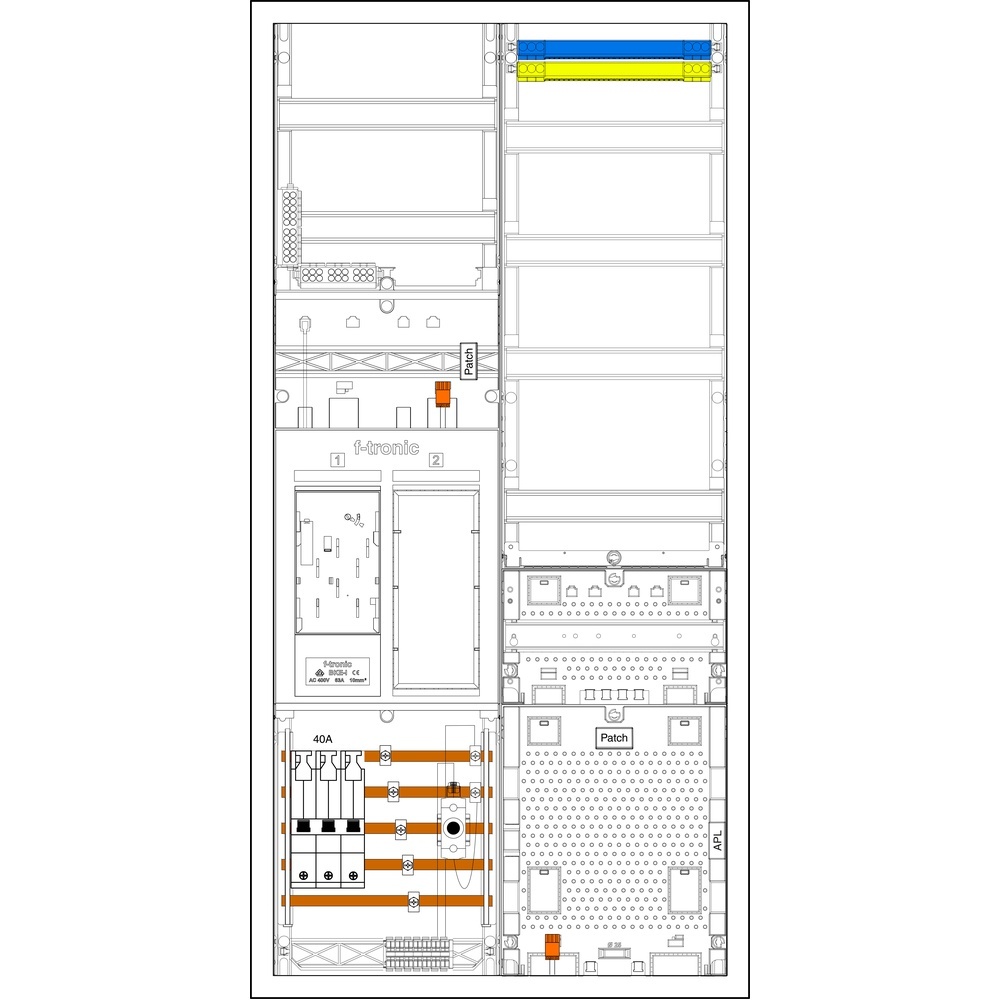 f-tronic Sammelschienenklemmen 7195110 Typ EHZ721APZRFZ40D01