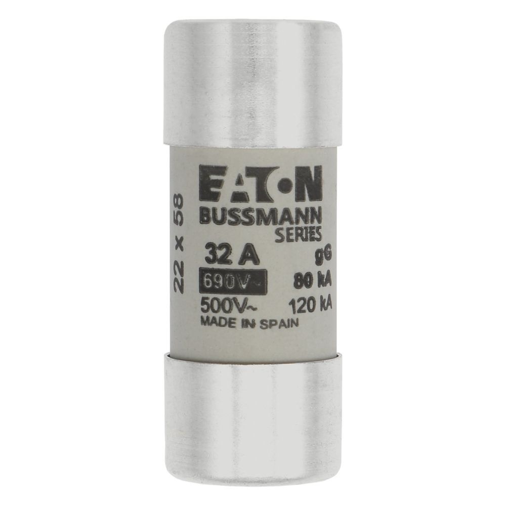 Eaton Sicherungseinsatz C22G32 Typ CYLINDRICAL FUSE 22 x 58 32A GG 690V AC