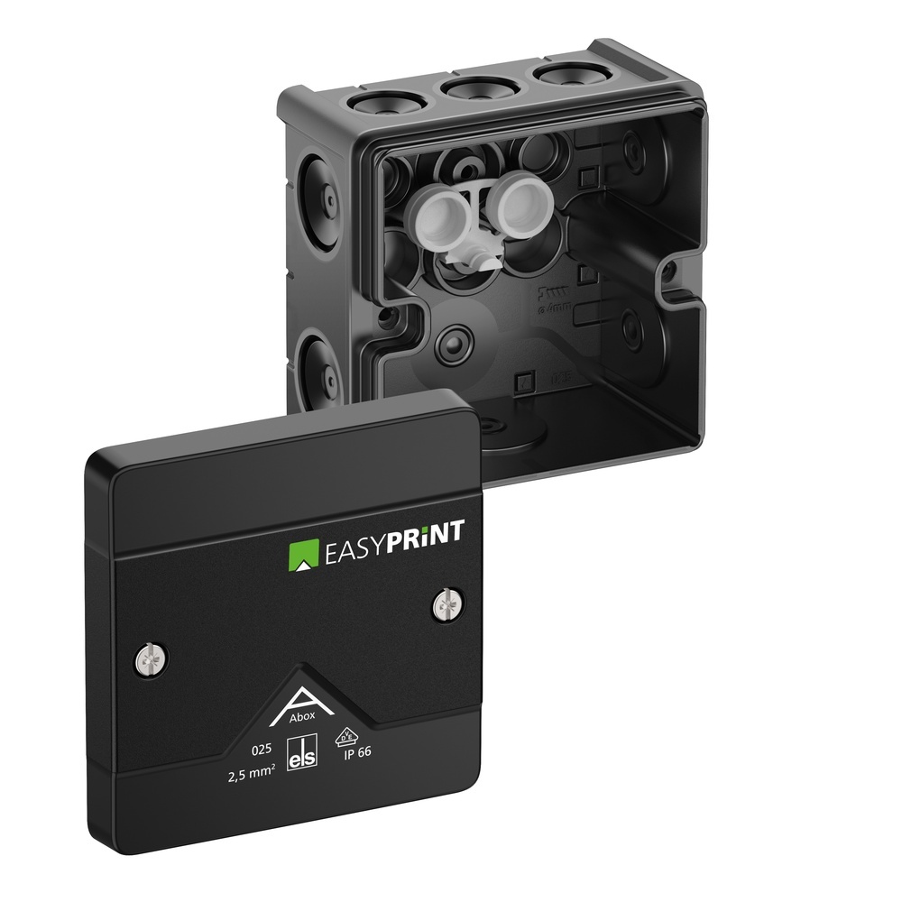 Spelsberg Abzweigkasten 802000EP Typ Abox 025-L/sw EasyPrint