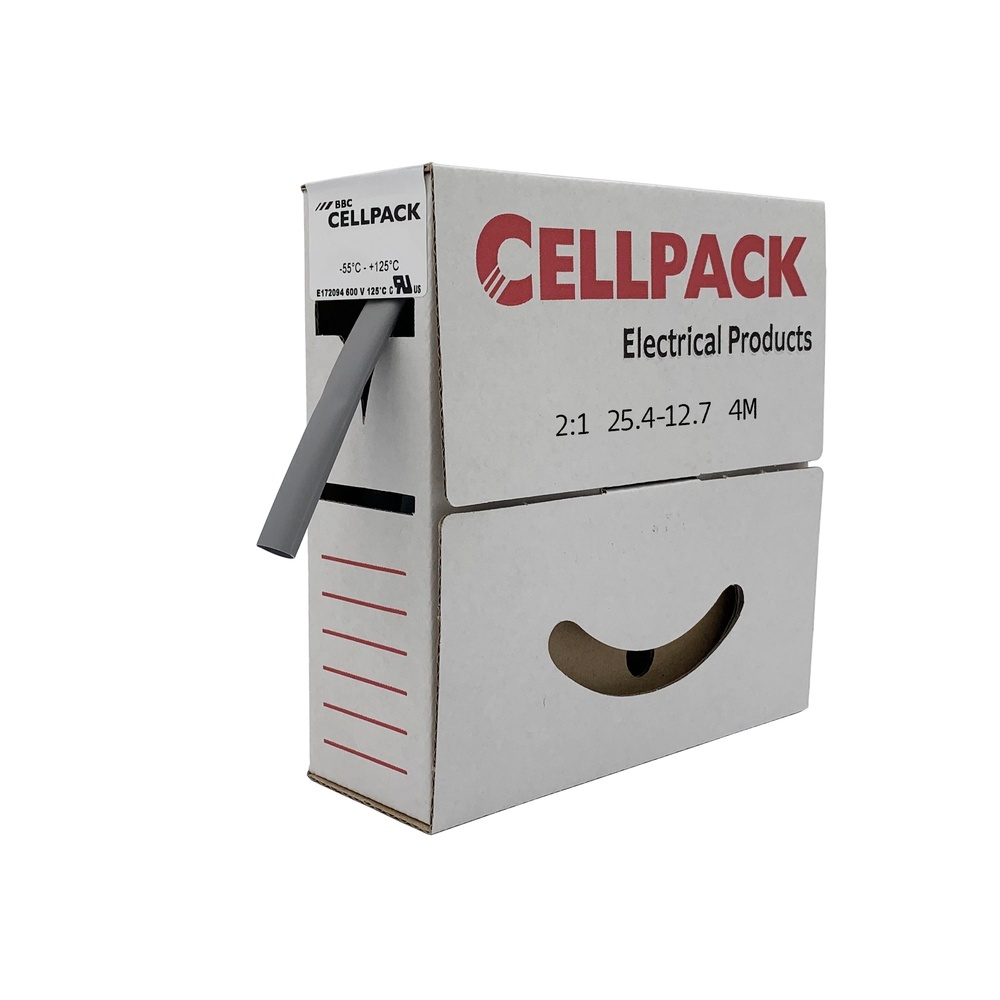 Cellpack Warmschrumpfschlauch 144460 Typ SB/25.4-12.7/GY/4m