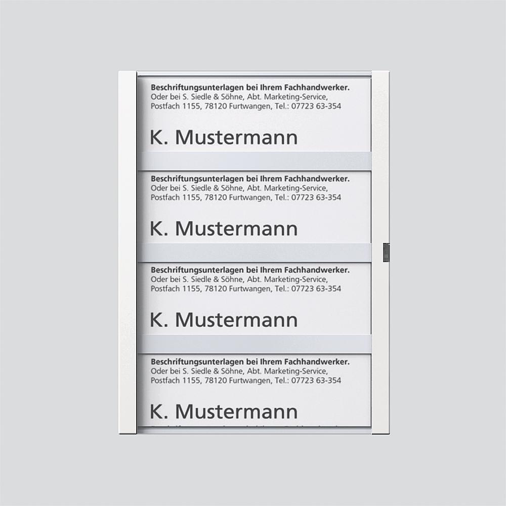 Siedle Namensschild 200029798-00 Typ TM 612-4/BTM 650-04 W
