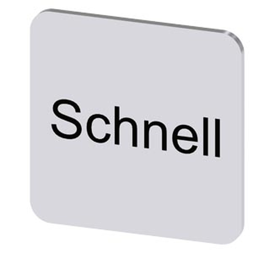 Siemens Bezeichnungsschild 3SU1900-0AF81-0AM0