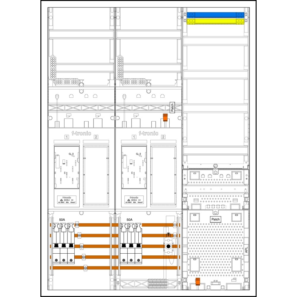 f-tronic Sammelschienenklemmen 7195585 Typ EHZ732APZRFZ50D01