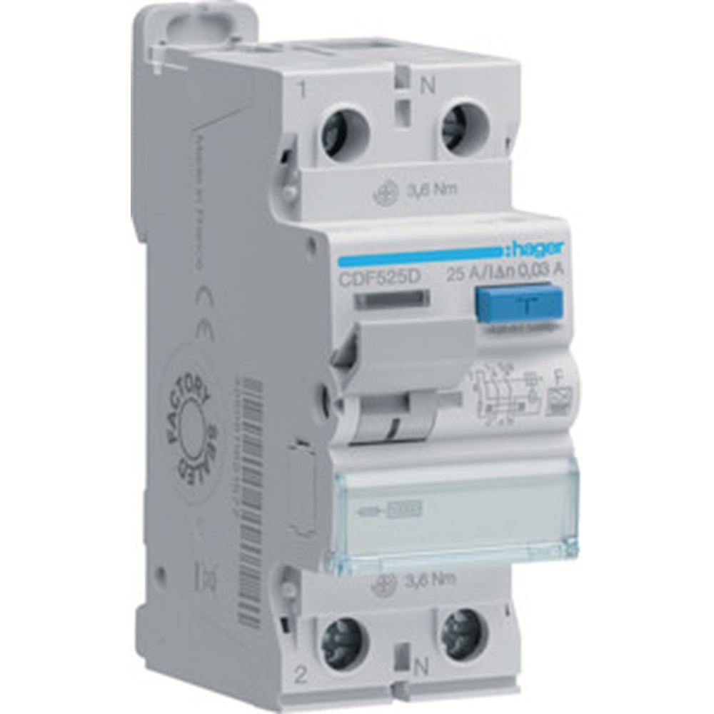 Hager FI Schalter CDF525D