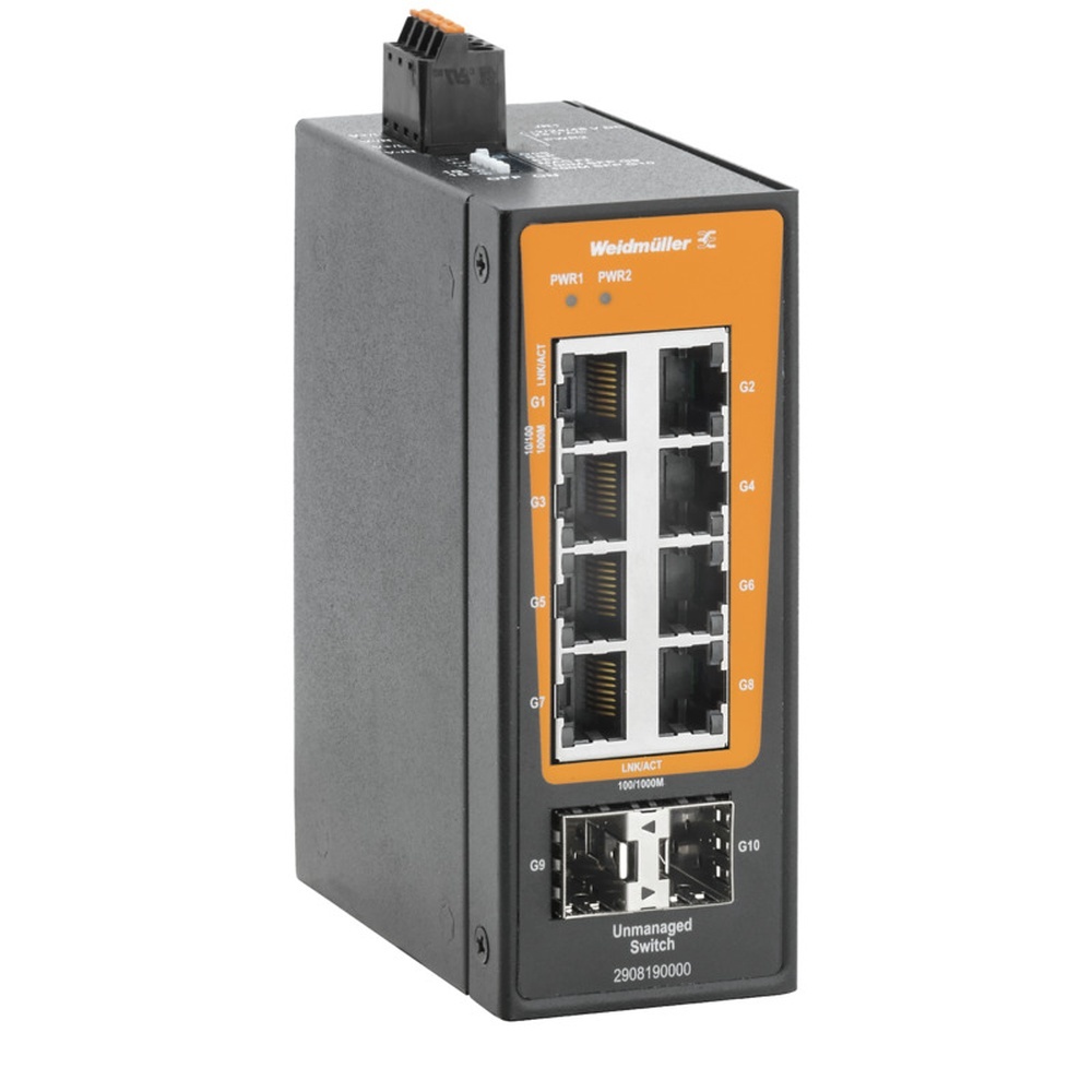 Weidmüller Netzwerk Switch 2908190000 Typ IE-SW-BLB-10-8GT-2GESFP