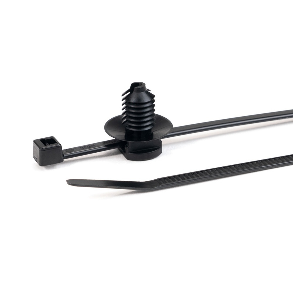 Hellermann Tyton Befestigungsbinder 150-31090 Typ T30RFT6LG-PA66HS/PA66HIRHS-BK (500)