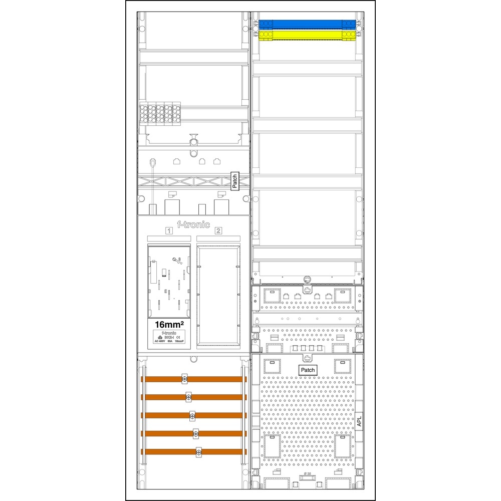 f-tronic Sammelschienenklemmen 7195233 Typ EHZ721APZRFZ-16