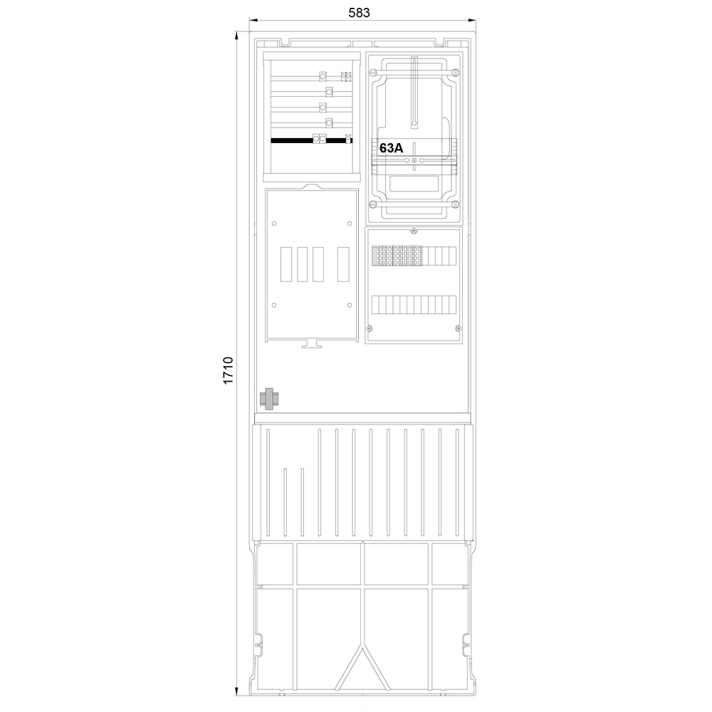 f-tronic Zähleranschlusssäule ZSA172-2-ZK-HAK-HT Nr. 7160027
