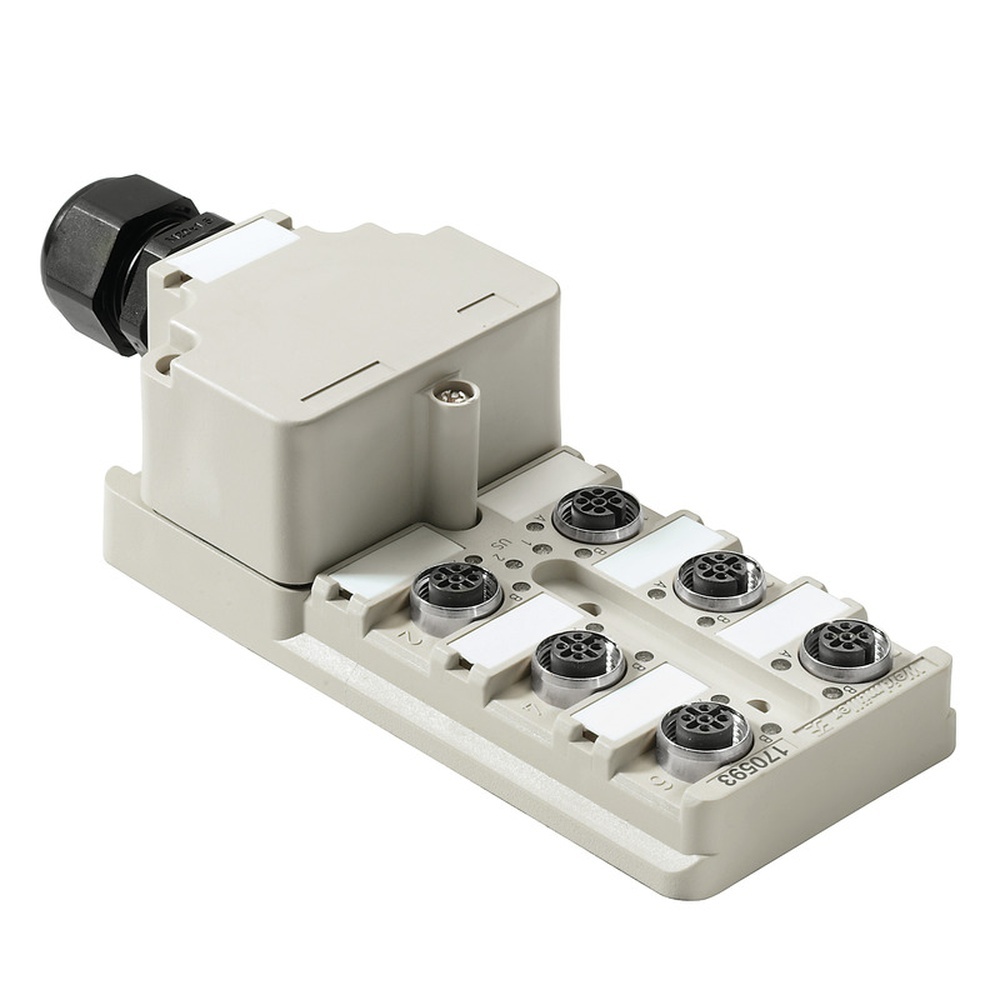 Weidmüller Passiver Sensor Aktor Verteiler 1701240000 Typ SAI-6-M 5P M12