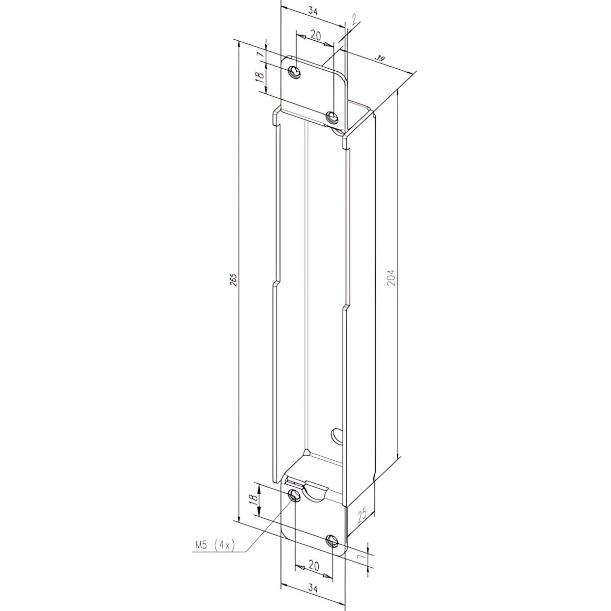 Assa Abloy Schließblechkasten 844L4SBK-----01