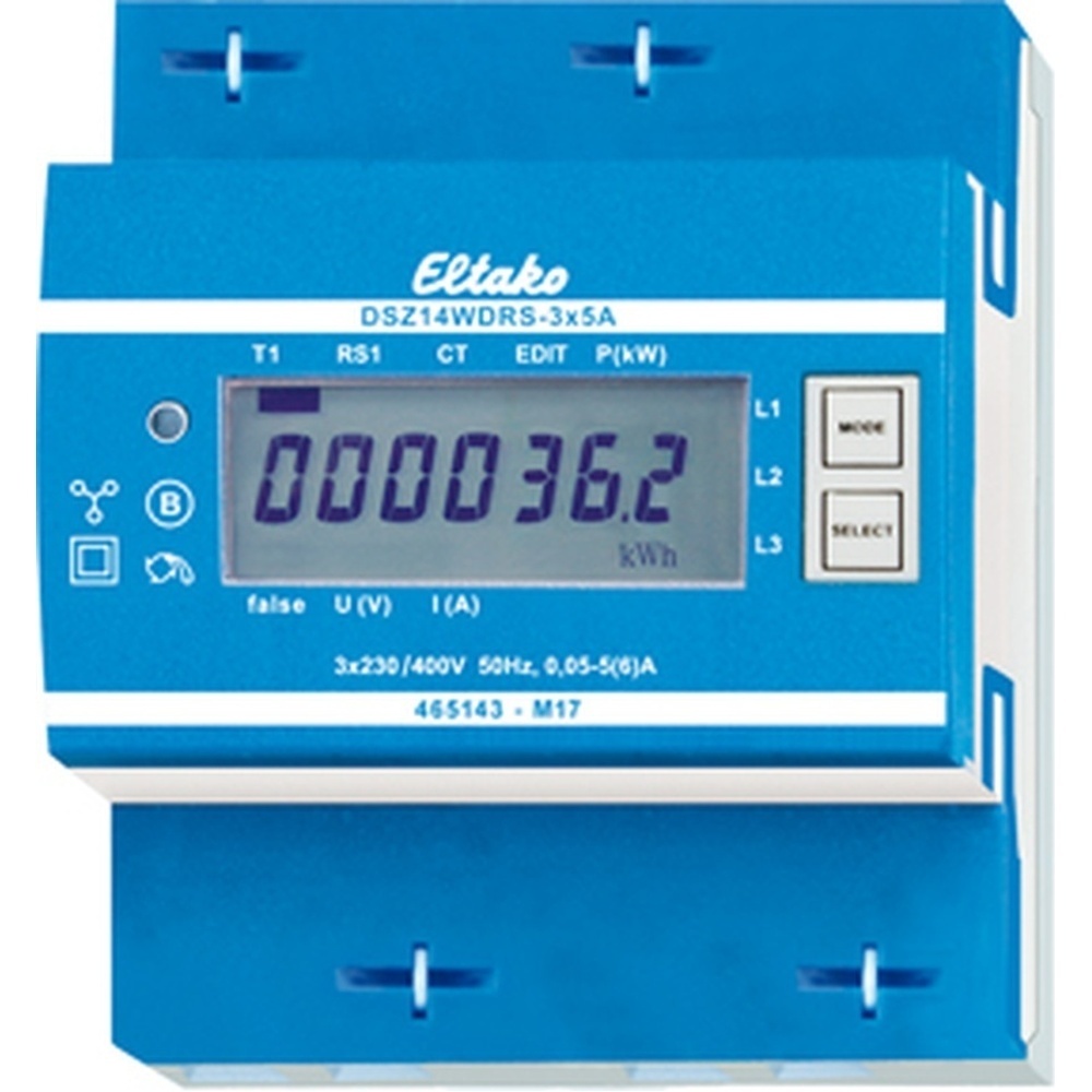 ELTAKO Drehstromzähler 28305712 Typ DSZ14WDRS-3x5A MID