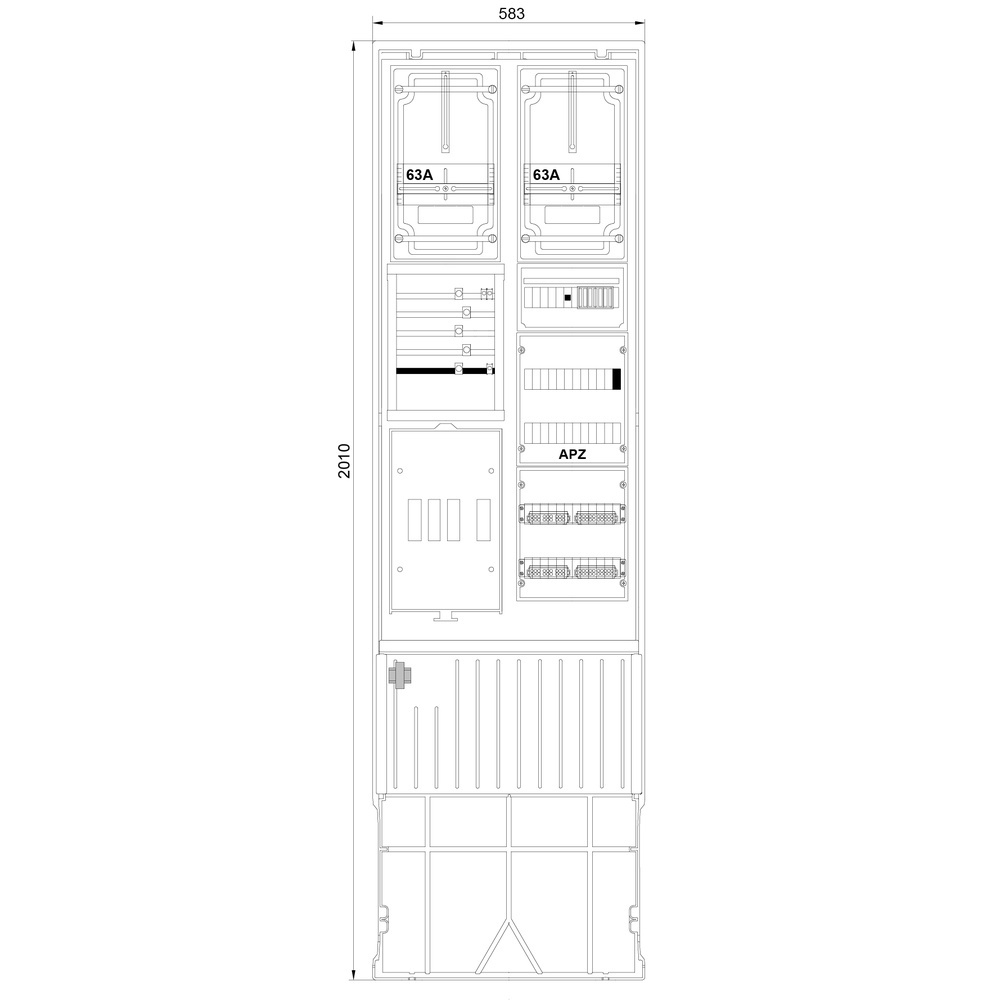 f-tronic Zähleranschlusssäule ZSA202-2-ZK-APZ-TSG Nr. 7160121